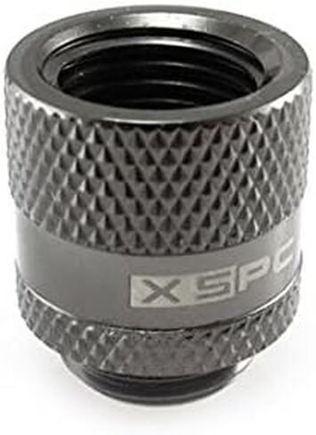 XSPC G1/4" Male to Female Rotary Fitting, Black Chrome, 4-pack in Saudi Arabia