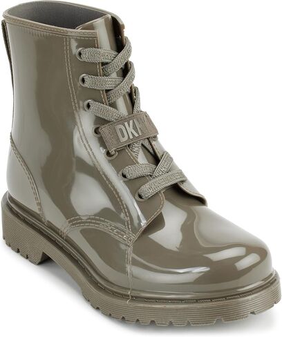 DKNY Women's Lace-up Metallic Shiny Classic Rain Boot in Saudi Arabia