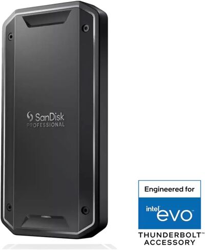 SanDisk Professional 2 تيرابايت PRO-G40 SSD - ما يصل إلى 3000 ميجابايت/ثانية، Thunderbolt 3 (40 جيجابت في الثانية)، USB-C (10 جيجابت في الثانية)، مقاومة الغبار والماء IP68، محرك أقراص الحالة الصلبة الخارجي - SDPS31H-002T-GBC1D [إصدار exFAT] in Saudi Arabia