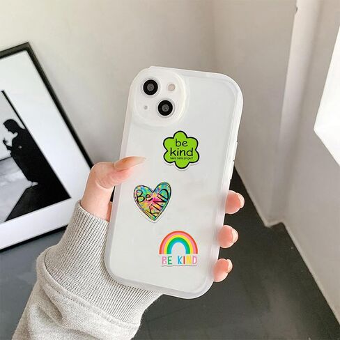 مجموعة ملصقات Be Kind مكونة من 50 قطعة، اقتباس ملهم، مقولة تحفيزية جمالية من الفينيل مقاومة للماء لهدايا زجاجات المياه للأطفال والمراهقين والبالغين (كن لطيفًا) in Kuwait