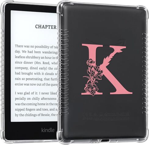 CoBak Clear Case & Hand Strap for Kindle Paperwhite 11th Gen 2021 & Signature Edition(6.8")-Lightweight Scratch-Proof Silicone Back Cover. Perfectly Clear Protection in Saudi Arabia