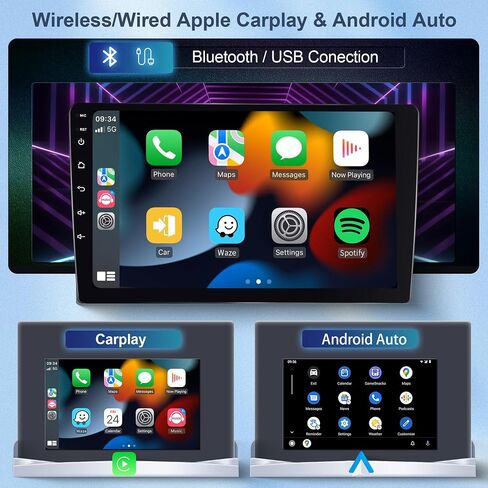 Apple Carplay Car Stereo for Toyota Corolla 2009 2010 2011 2012 2013 Android Radio 2G+64G, Rimoody 9’’ Touch Screen Android Auto Bluetooth GPS WiFi FM Mirror Link Backup Camera in Saudi Arabia