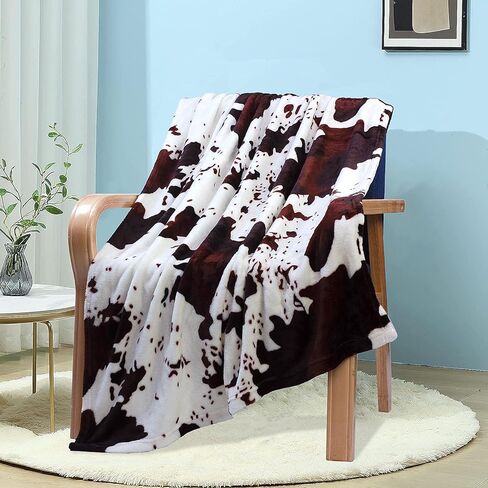 Cow Print Blanket, Soft Lightweight Cow Baby Blankets for Boys Girls, Double-Sided Cute Black Cow Blanket Soft Warm Cozy Toddler Blankets for Boys Daycare, Cow Gifts for Kids Blanket 50x40 inch in Saudi Arabia