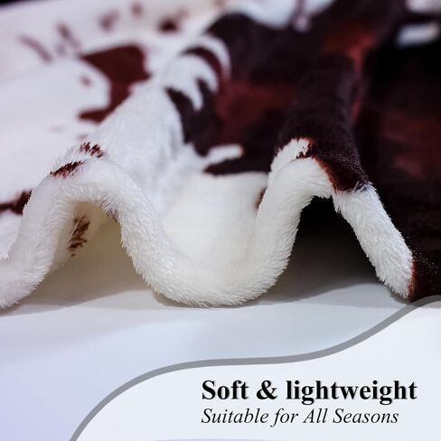 Cow Print Blanket, Soft Lightweight Cow Baby Blankets for Boys Girls, Double-Sided Cute Black Cow Blanket Soft Warm Cozy Toddler Blankets for Boys Daycare, Cow Gifts for Kids Blanket 50x40 inch in Saudi Arabia