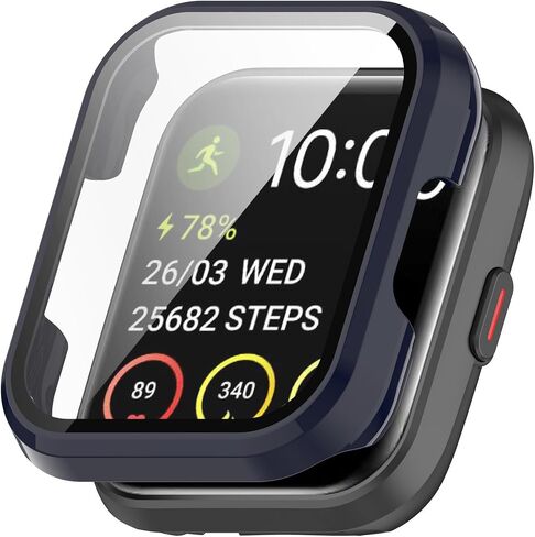 E ECSEM Case with Tempered Glass Screen Protector for SKG V7 & SKG V7 Pro, Slim Guard Bumper Full Coverage Hard PC Protective Cover HD Ultra-Thin Cover for SKG V7/V7 Pro Smartwatch in Saudi Arabia