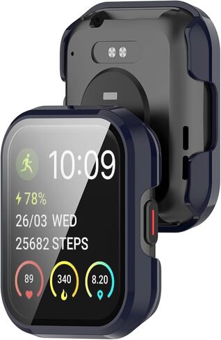 E ECSEM Case with Tempered Glass Screen Protector for SKG V7 & SKG V7 Pro, Slim Guard Bumper Full Coverage Hard PC Protective Cover HD Ultra-Thin Cover for SKG V7/V7 Pro Smartwatch in Saudi Arabia