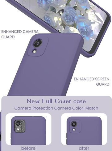 for Motorola Moto G Power 5G 2024 Case with 2X Screen Protector, Camera Protection, Soft Anti-Scratch Microfiber Lining, Ultra Slim Liquid Silicone Protective Phone Case (Red, CS) in Saudi Arabia