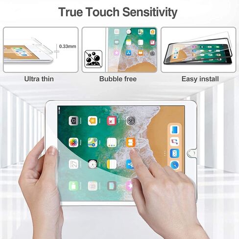 واقي شاشة لجهاز iPad Air 2 iPad Air 1 9.7 بوصة (خالي من الفقاعات) (مضاد للخدش) واقي شاشة من الزجاج المقسى سهل التركيب لجهاز iPad 9.7 in Saudi Arabia