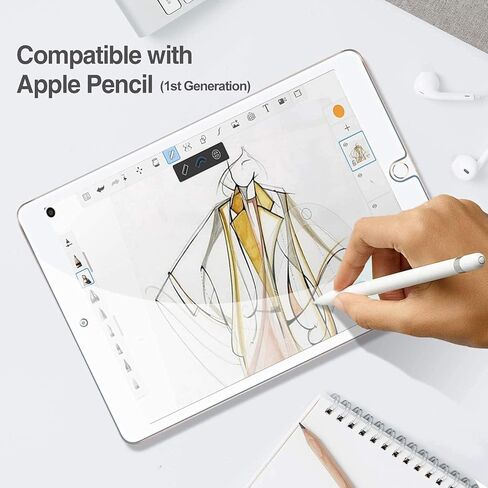 واقي شاشة لجهاز iPad Air 2 iPad Air 1 9.7 بوصة (خالي من الفقاعات) (مضاد للخدش) واقي شاشة من الزجاج المقسى سهل التركيب لجهاز iPad 9.7 in Saudi Arabia