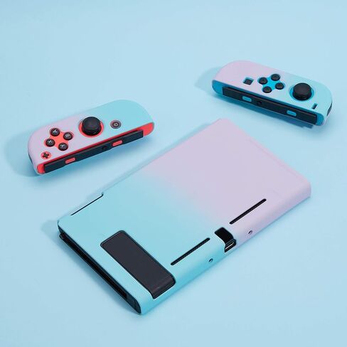 حافظة حماية من MYCHEER لجهاز Nintendo Switch ووحدة التحكم Joy-con، غطاء من البولي كربونات بتصميم Macaron لوحدة التحكم Switch وJoycon (وردي) in Saudi Arabia