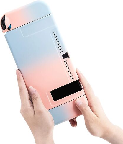 حافظة حماية من MYCHEER لجهاز Nintendo Switch ووحدة التحكم Joy-con، غطاء من البولي كربونات بتصميم Macaron لوحدة التحكم Switch وJoycon (وردي) in Saudi Arabia