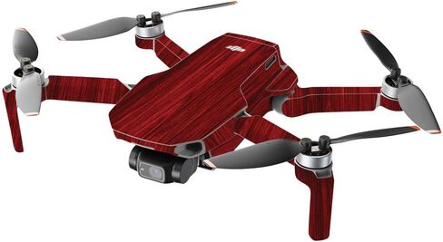 MightySkins Compatible with DJI Mini 2 Portable Drone - Black Wood | Protective, Durable, and Unique Vinyl Decal wrap Cover | Easy to Apply, Remove, and Change Styles | Made in The USA in Saudi Arabia