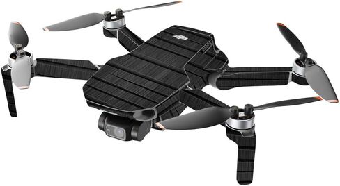MightySkins Compatible with DJI Mini 2 Portable Drone - Black Wood | Protective, Durable, and Unique Vinyl Decal wrap Cover | Easy to Apply, Remove, and Change Styles | Made in The USA in Saudi Arabia