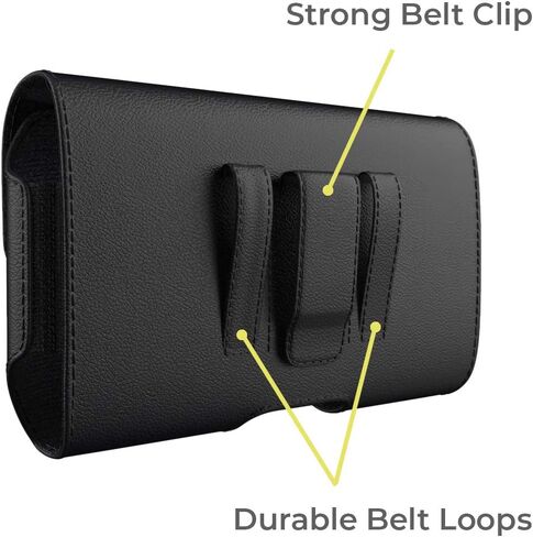 حافظة هاتف Agoz لهاتف iPhone 15 Pro Max، 15 PLUS، iPhone 14 Pro Max، Samsung Galaxy Note 20، S24 Ultra، S23+، A14 A15 A54، حافظة حامل للهاتف بمشبك حزام جلدي (تناسب OTTERBOX أو غطاء البطارية) in Kuwait