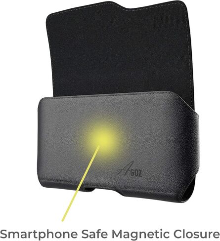 حافظة هاتف Agoz لهاتف iPhone 15 Pro Max، 15 PLUS، iPhone 14 Pro Max، Samsung Galaxy Note 20، S24 Ultra، S23+، A14 A15 A54، حافظة حامل للهاتف بمشبك حزام جلدي (تناسب OTTERBOX أو غطاء البطارية) in Kuwait