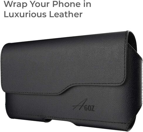 حافظة هاتف Agoz لهاتف iPhone 15 Pro Max، 15 PLUS، iPhone 14 Pro Max، Samsung Galaxy Note 20، S24 Ultra، S23+، A14 A15 A54، حافظة حامل للهاتف بمشبك حزام جلدي (تناسب OTTERBOX أو غطاء البطارية) in Kuwait