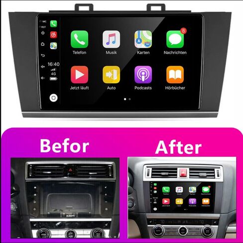 ستيريو سيارة 4+64G Android 13 لسيارة Subaru Outback Legacy 2015-2019 مع Android Auto، راديو سيارة بشاشة تعمل باللمس 9 بوصة مع وصلة مرآة بلوتوث FM/RDS راديو WiFi GPS SWC مزدوج USB+AHD كاميرا احتياطية in Kuwait