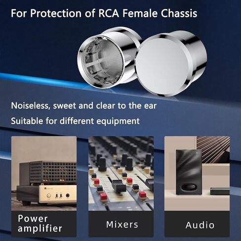 Audiocrast 10x RCA أغطية غبار، أغطية حماية RCA نحاسية مطلية بالروديوم، سدادة ضوضاء RCA، أغطية حماية HiFi RCA لهيكل RCA، مقابس RCA، مقابس توصيل RCA لمنع الأوساخ، RF، RFI، EMI in Saudi Arabia
