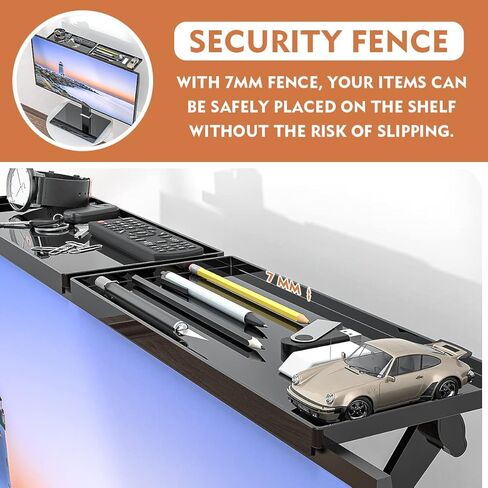 Top Shelf TV Mounting Bracket 12 Inch Flat Panel Mount for Streaming Devices, Media Boxes, Speakers and Home Decor in Kuwait