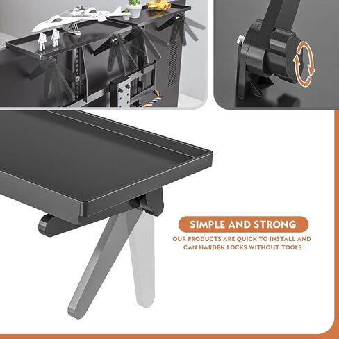 Top Shelf TV Mounting Bracket 12 Inch Flat Panel Mount for Streaming Devices, Media Boxes, Speakers and Home Decor in Kuwait