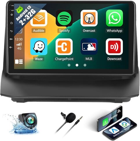 [2+32G] Android 13 Car Stereo for Ford Fiesta 2009-2014 with Apple Carplay&Android Auto,9 Inch Car Radio with Mirror Link Bluetooth FM/RDS Radio WiFi GPS Navigation SWC Dual USB+AHD Backup Camera in Saudi Arabia