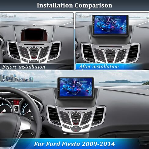 [2+32G] Android 13 Car Stereo for Ford Fiesta 2009-2014 with Apple Carplay&Android Auto,9 Inch Car Radio with Mirror Link Bluetooth FM/RDS Radio WiFi GPS Navigation SWC Dual USB+AHD Backup Camera in Saudi Arabia