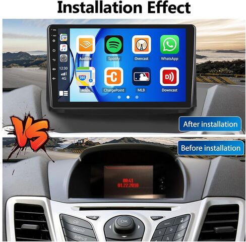 [2+32G] ستيريو سيارة Android 13 لسيارة Ford Fiesta 2009-2014 مع Apple Carplay&Android Auto، راديو سيارة 9 بوصة مع وصلة مرآة بلوتوث FM/RDS راديو WiFi GPS Navigation SWC Dual USB+AHD كاميرا احتياطية in Saudi Arabia