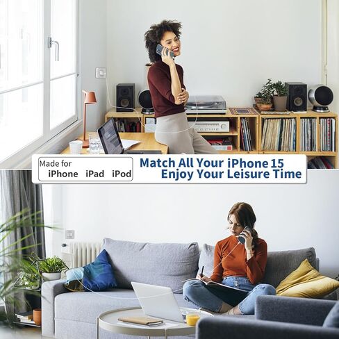 iPhone 15 Pro Max Fast Charger 10FT, 2 Pack 20W USB C Wall Charger Fast Charging Block with 10FT Long USB C Charger Cable Compatible for iPhone 15/15 Plus/15 Pro/15 Pro Max, iPad Pro/Air/Mini in Kuwait