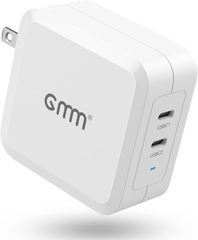 GMM 40W USB C Charger, 2 Ports GaN Fast Charger Block, Foldable Wall Charger with 100W Type C Charger Cable for MacBook Pro/Air, iPhone 15 14, Apple Watch, iPad Pro, Galaxy S23, Pixel etc in Saudi Arabia