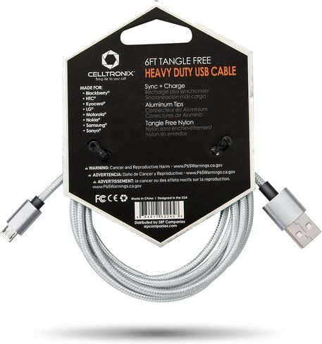 Titanium 6FT Tangle Free Heavy Duty 3.5mm to 3.5mm AUX/Auxiliary Audio Cable. Built to Last! Includes Aluminum Tips for Optimum Connectivity: Black in Saudi Arabia