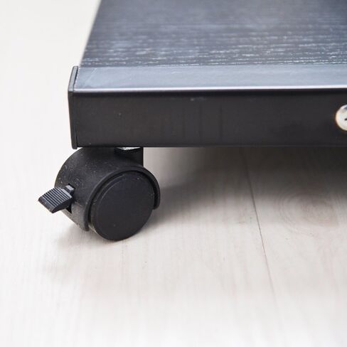 طاولة كمبيوتر محمول قابلة للتعديل من SogesHome، حامل كمبيوتر محمول وعربة مكتب متنقل وصينية نهاية طاولة القهوة، أسود، NSDUS-103#2-BK in Kuwait