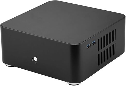 حقيبة ألعاب Mini-ITX PC - حقيبة كمبيوتر L80 Mini-ITX، حقيبة كمبيوتر Mini-ITX من الألومنيوم، حافظة كمبيوتر HTPC(170 × 170 مم ITX اللوحة الأم) (أسود-USB 2.0) in Saudi Arabia