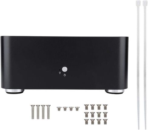 حقيبة ألعاب Mini-ITX PC - حقيبة كمبيوتر L80 Mini-ITX، حقيبة كمبيوتر Mini-ITX من الألومنيوم، حافظة كمبيوتر HTPC(170 × 170 مم ITX اللوحة الأم) (أسود-USB 2.0) in Saudi Arabia