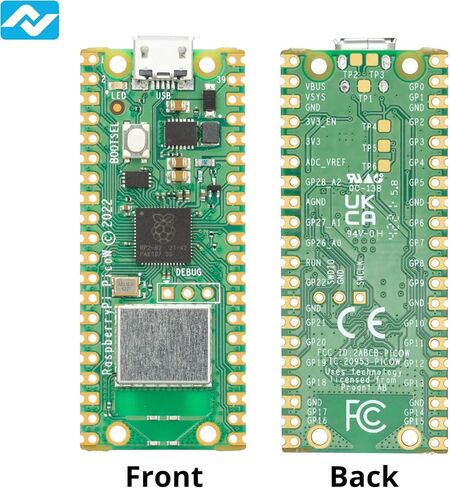 Vis Viva Raspberry Pi Pico H (pre soldered headers) + Raspberry Pi Logo Sticker (1Pack, Pre-soldered Headers) in Saudi Arabia