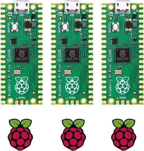 Vis Viva Raspberry Pi Pico H (pre soldered headers) + Raspberry Pi Logo Sticker (1Pack, Pre-soldered Headers) in Saudi Arabia