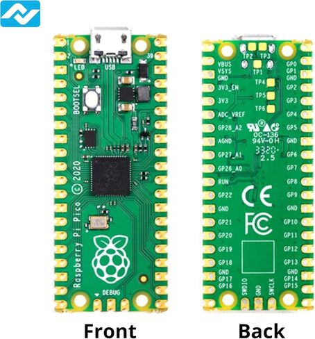 Vis Viva Raspberry Pi Pico H (pre soldered headers) + Raspberry Pi Logo Sticker (1Pack, Pre-soldered Headers) in Saudi Arabia