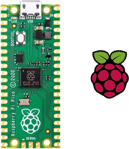 Vis Viva Raspberry Pi Pico H (pre soldered headers) + Raspberry Pi Logo Sticker (1Pack, Pre-soldered Headers) in Saudi Arabia