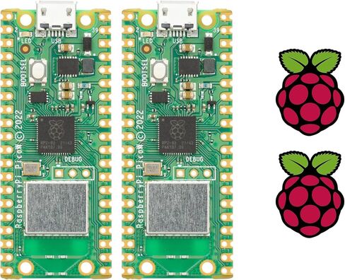 Vis Viva Raspberry Pi Pico H (pre soldered headers) + Raspberry Pi Logo Sticker (1Pack, Pre-soldered Headers) in Saudi Arabia