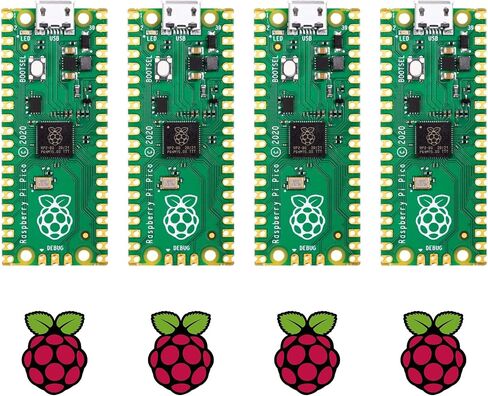 Vis Viva Raspberry Pi Pico H (pre soldered headers) + Raspberry Pi Logo Sticker (1Pack, Pre-soldered Headers) in Saudi Arabia