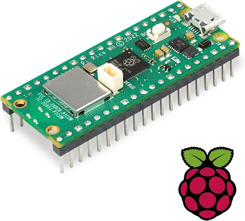 Vis Viva Raspberry Pi Pico H (pre soldered headers) + Raspberry Pi Logo Sticker (1Pack, Pre-soldered Headers) in Saudi Arabia