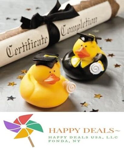 12 Graduation Rubber Ducks with Grad Cap and Diploma| Party Favors | 2 inch in Saudi Arabia