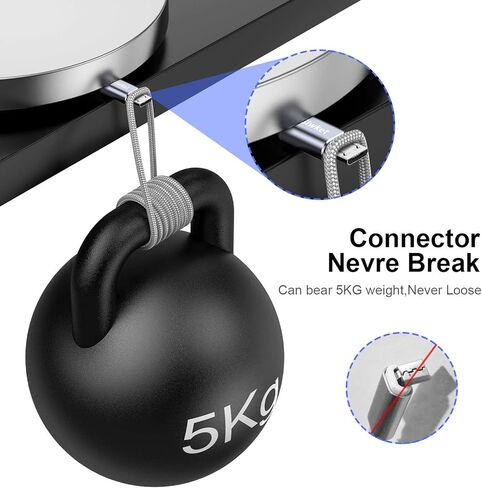 كابل Micro USB بطول 10 أقدام، كابل شحن USB A إلى Micro Android مضفر سلك شحن سريع لهاتف Samsung Galaxy J7، S7، S6، Kindle Fire، Fire HD Tablets، وحدة تحكم PS4، Sony، HTC، LG، Motorola، Huawei in Kuwait