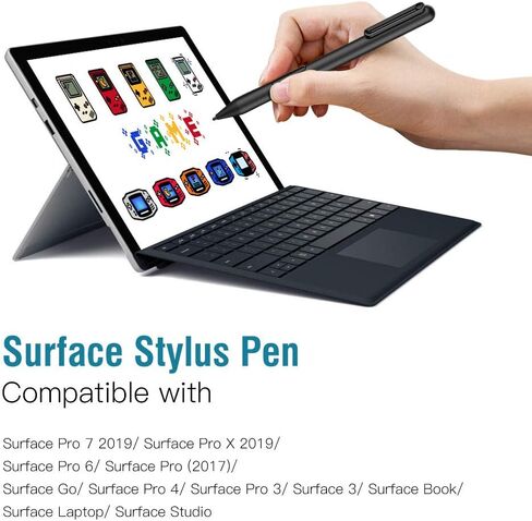 MoKo Stylus Pen for Microsoft Surface, Upgraded 4096 Pressure Sensitivity Stylus, Compatible with Surface Pro 9/8/7+/7/6/5/4/3/X, Surface Go 3/2/1, Surface Book 3/2/1, Laptop 1-5,Surface Studio 2+/2/1 in Saudi Arabia