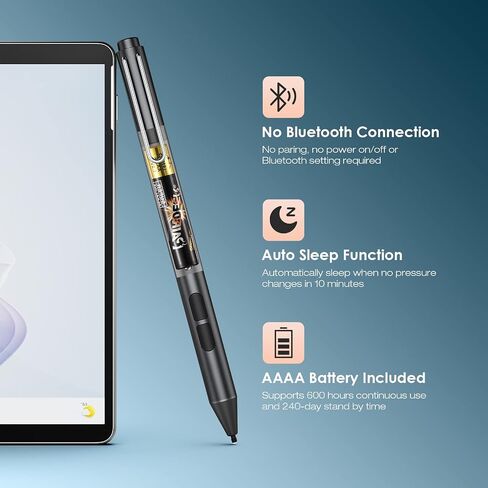 MoKo Stylus Pen for Microsoft Surface, Upgraded 4096 Pressure Sensitivity Stylus, Compatible with Surface Pro 9/8/7+/7/6/5/4/3/X, Surface Go 3/2/1, Surface Book 3/2/1, Laptop 1-5,Surface Studio 2+/2/1 in Saudi Arabia
