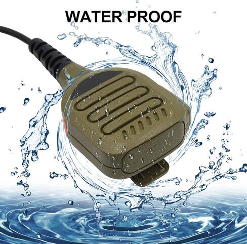 مكبر صوت راديو مقاوم للماء وميكروفون لاسلكي محمول على الكتف مع PTT لـ XPR3000 XPR3000e XPR3300 XPR3300e XPR3500 XPR3500e لون أسمر (XPR-01) in Saudi Arabia