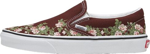 Vans - حذاء كلاسيكي سهل الارتداء للجنسين، لون الشوكولاتة المر وزهور الحائط، المقاس: 7 M US للرجال / 8.5 M US للنساء in Saudi Arabia