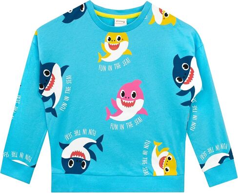 طقم سويت شيرت وبنطال رياضي للأولاد من Pinkfong Baby Shark متعدد الألوان 3T in Kuwait