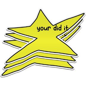 (3PCS) Your Did It Star Meme Sticker Funny Meme Star Hydroflask Stickers Motivation Positive Die-Cut Waterproof Vinyl Sticker for Water Bottle Tumbler Phone Case Laptop Cars (2 inches)