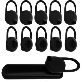 وسادات غطاء جل السيليكون البديلة الناعمة 10 قطع لسماعات رأس بلوتوث وسماعات الأذن - أسود in Kuwait