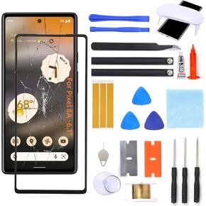 Pixel 6A Screen Replacement, Front Glass Outer Panel Repair Kit Compatible with Google Pixel 6A 6.1"(No LCD & Touch Digitizer)
